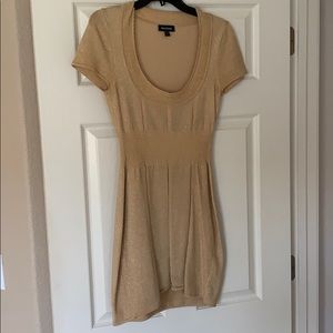 Gold Body Con Bandage Bebe Dress